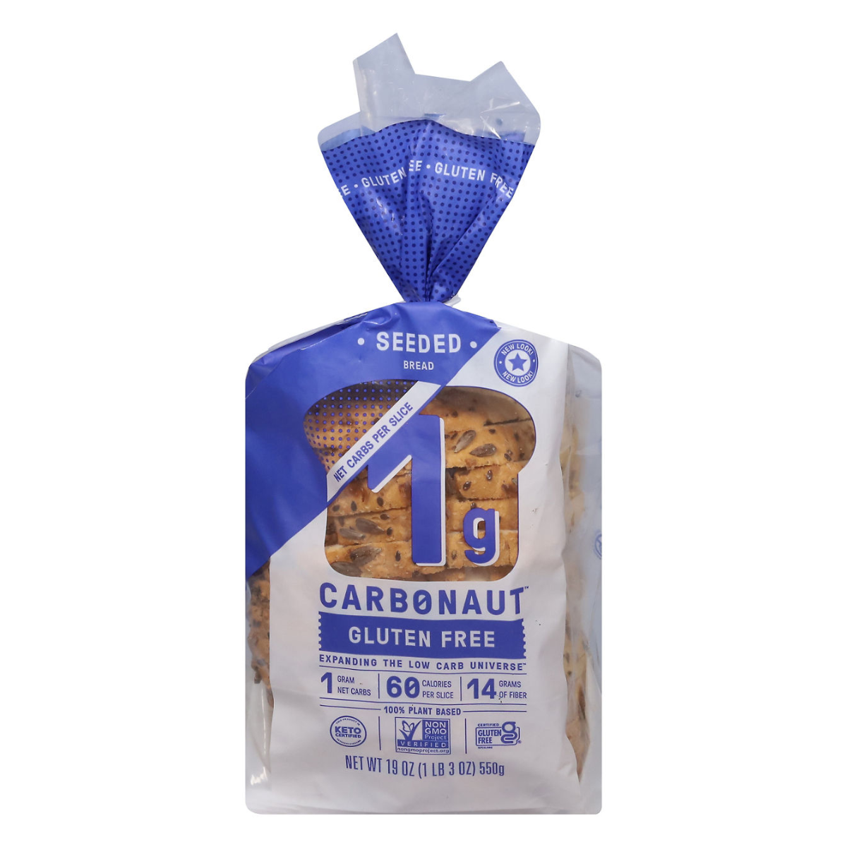 Carbonaut Seeded Low Carb Keto Bread GF 19oz