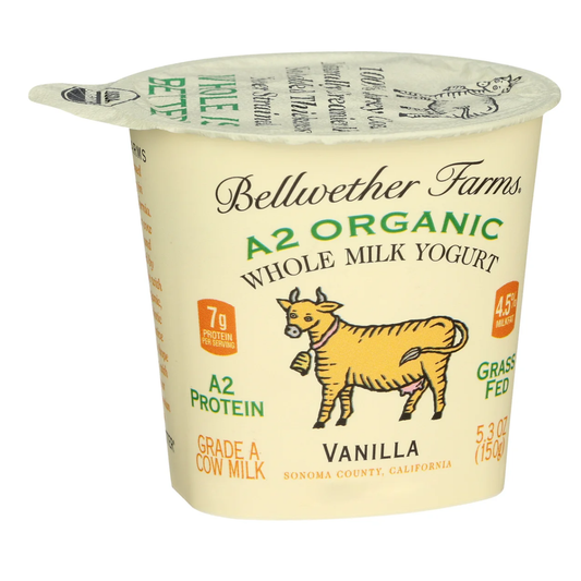 Bellwether Farms Vanilla A2 Organic Whole Milk Yogurt 5.3oz