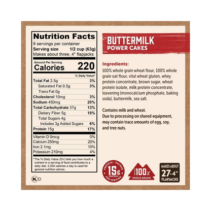 Kodiak Cakes Protein-Packed Power Cakes Buttermilk Pancake and Waffle Mix 20oz