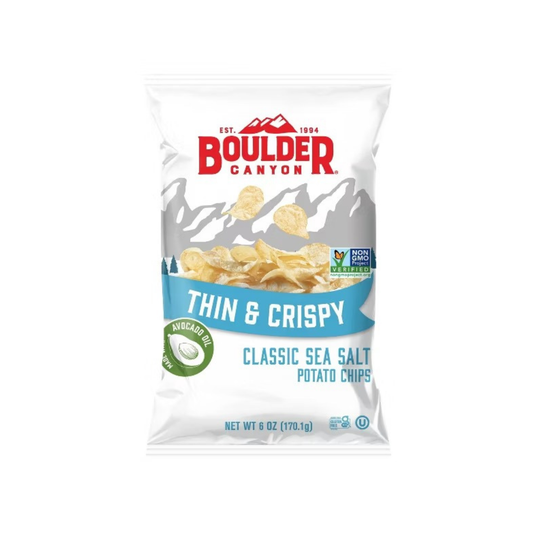 Boulder Canyon Avocado Oil Sea Salt Thin & Crispy Potato Chips 6oz