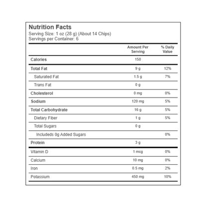 Boulder Canyon Chip Potato Avocado Sea Salt 6c