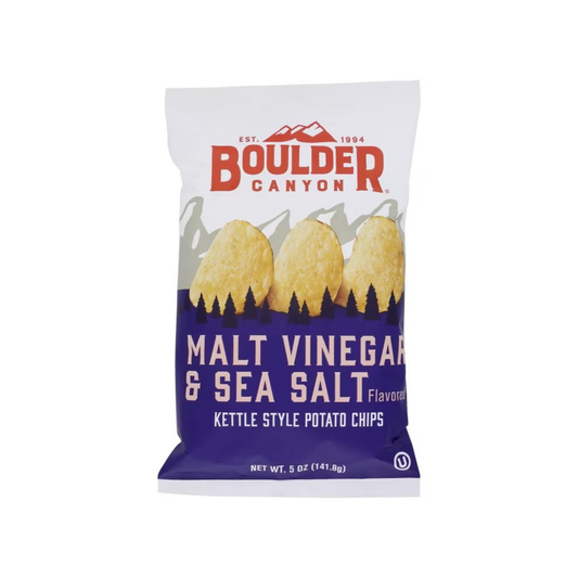 Boulder Canyon Malt Vinegar & Sea Salt Kettle Chips 5 oz