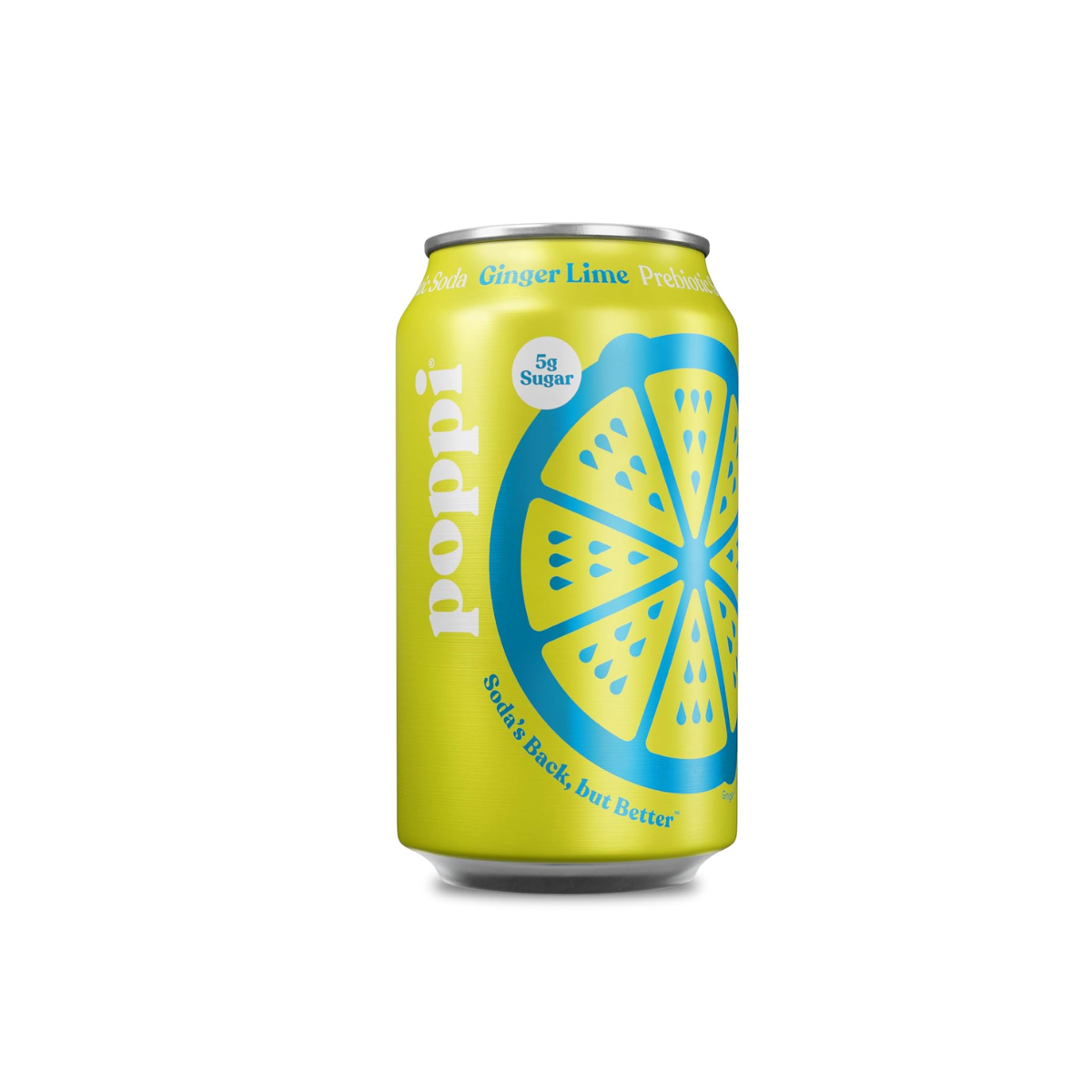Poppi Soda Ginger Lime Prebiotic 12oz