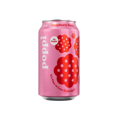 Poppi Raspberry Rose Prebiotic Soda 12fl oz – Orgánica Store Panamá