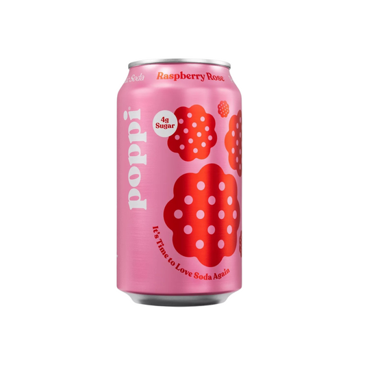 Poppi Raspberry Rose Prebiotic Soda 12fl oz