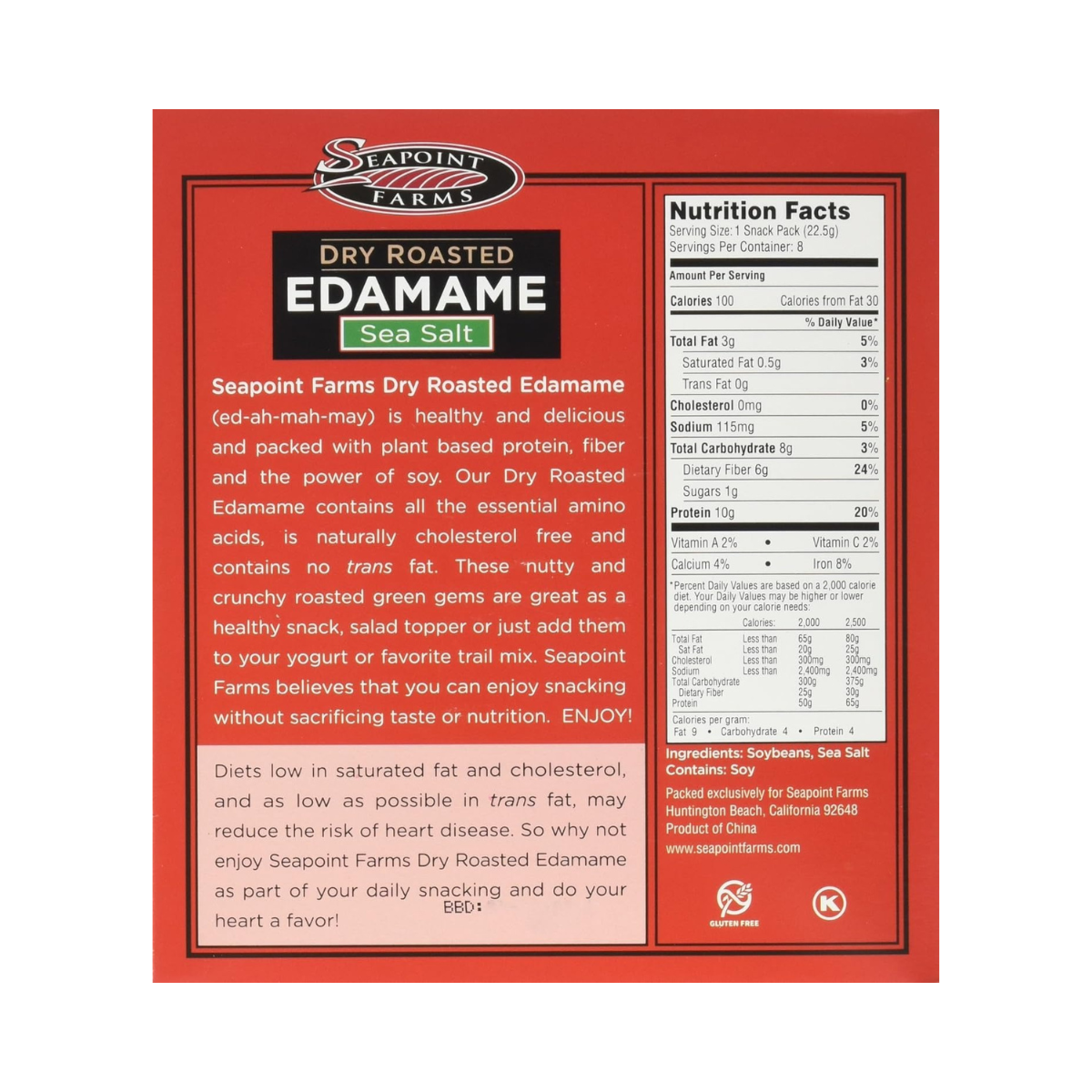 Seapoint Farms Edamame Dry Roasted 8c