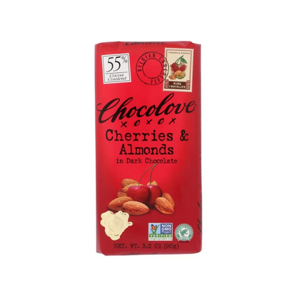 Chocolove Cherries and Almonds in Dark Chocolate Bar 3.2 oz