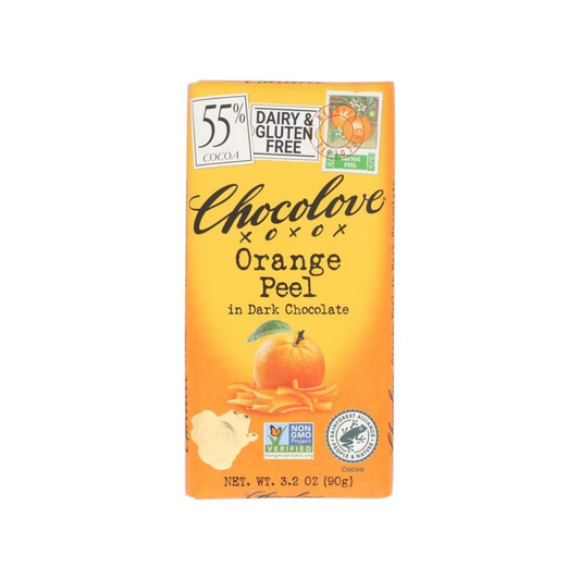 Chocolove Orange Peel in Dark Chocolate Bar 3.2 oz