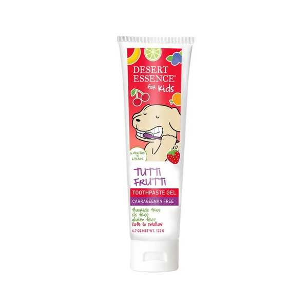 Desert Essence Kids Tutti Frutti Carrageenan Free Toothpaste Gel