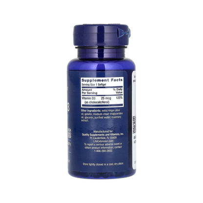 Life Extensión Vit D3 1000IU 250c