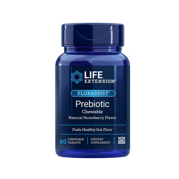 Life Extension FLORASSIST Prebiotic Chewable Natural Strawberry