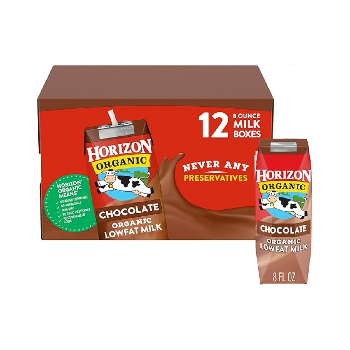 Horizon Organic 1% Low Fat Chocolate Milk 12c