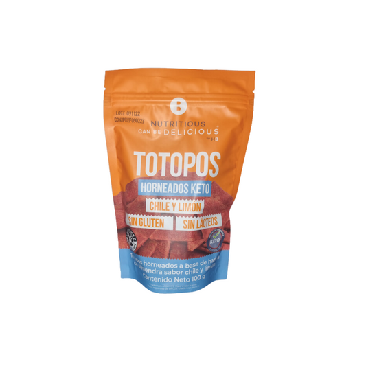 Healthy Brand Totopos Horneados Keto Chile y Limón 100 g