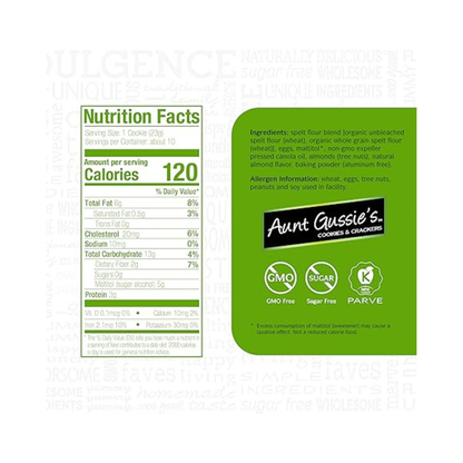 Aunt Gussie's Sugar Free Spelt Almond Biscuits 8oz