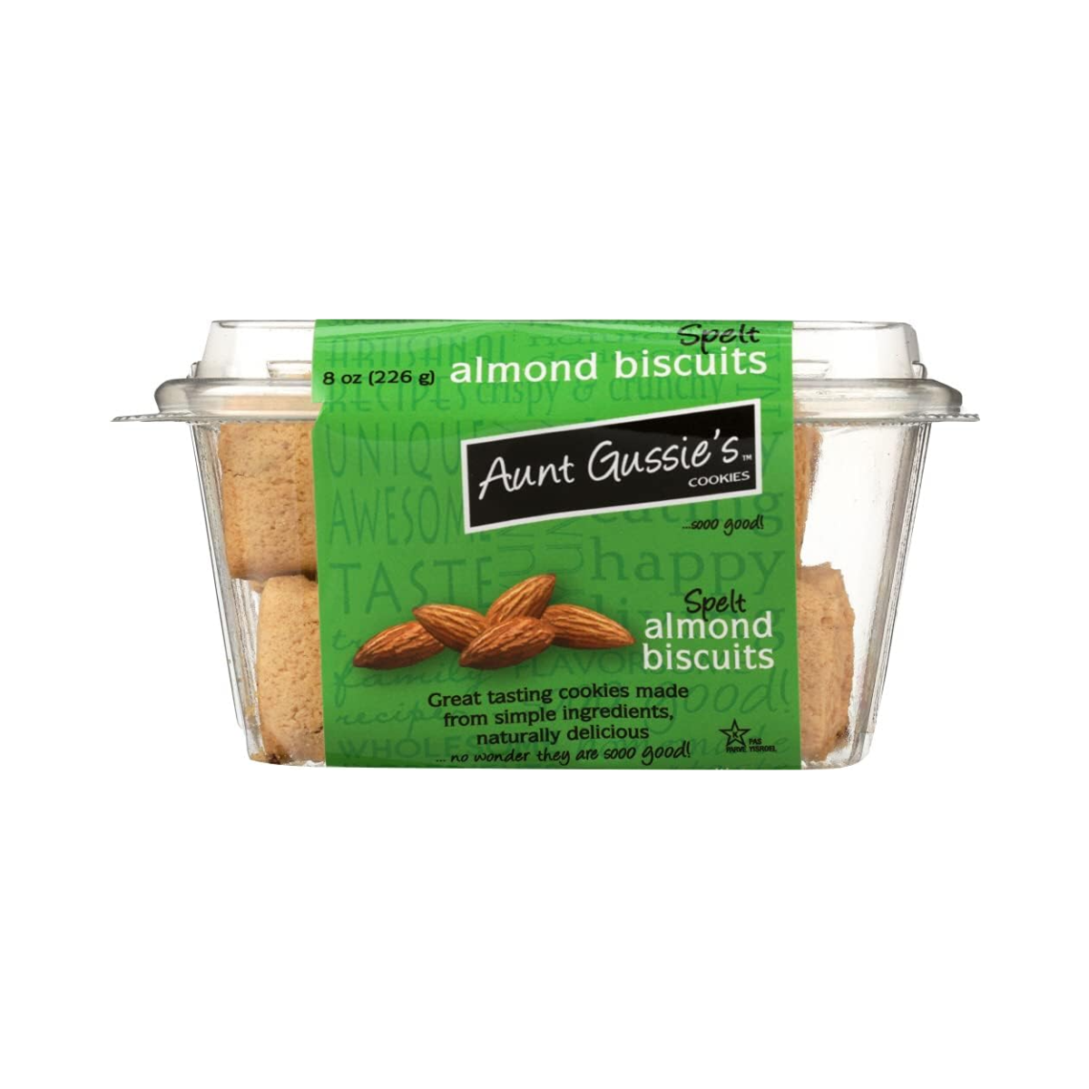 Aunt Gussie's Sugar Free Spelt Almond Biscuits 8oz