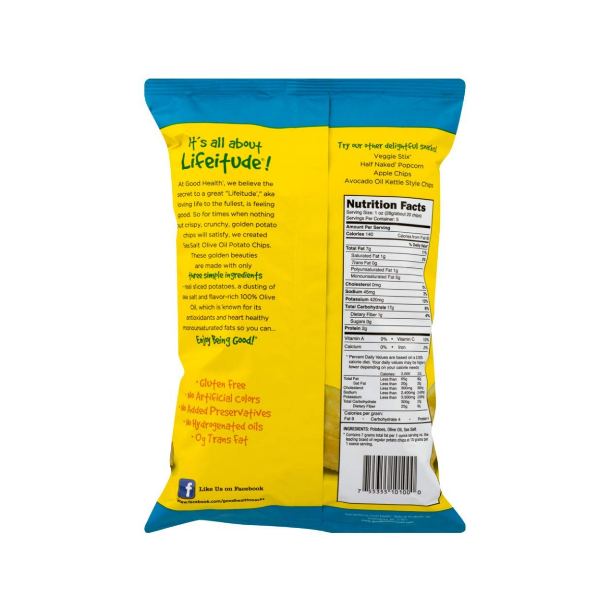 Good Health Inc. Kettle Style Olive Oil Potato Chips Sea Salt 5oz