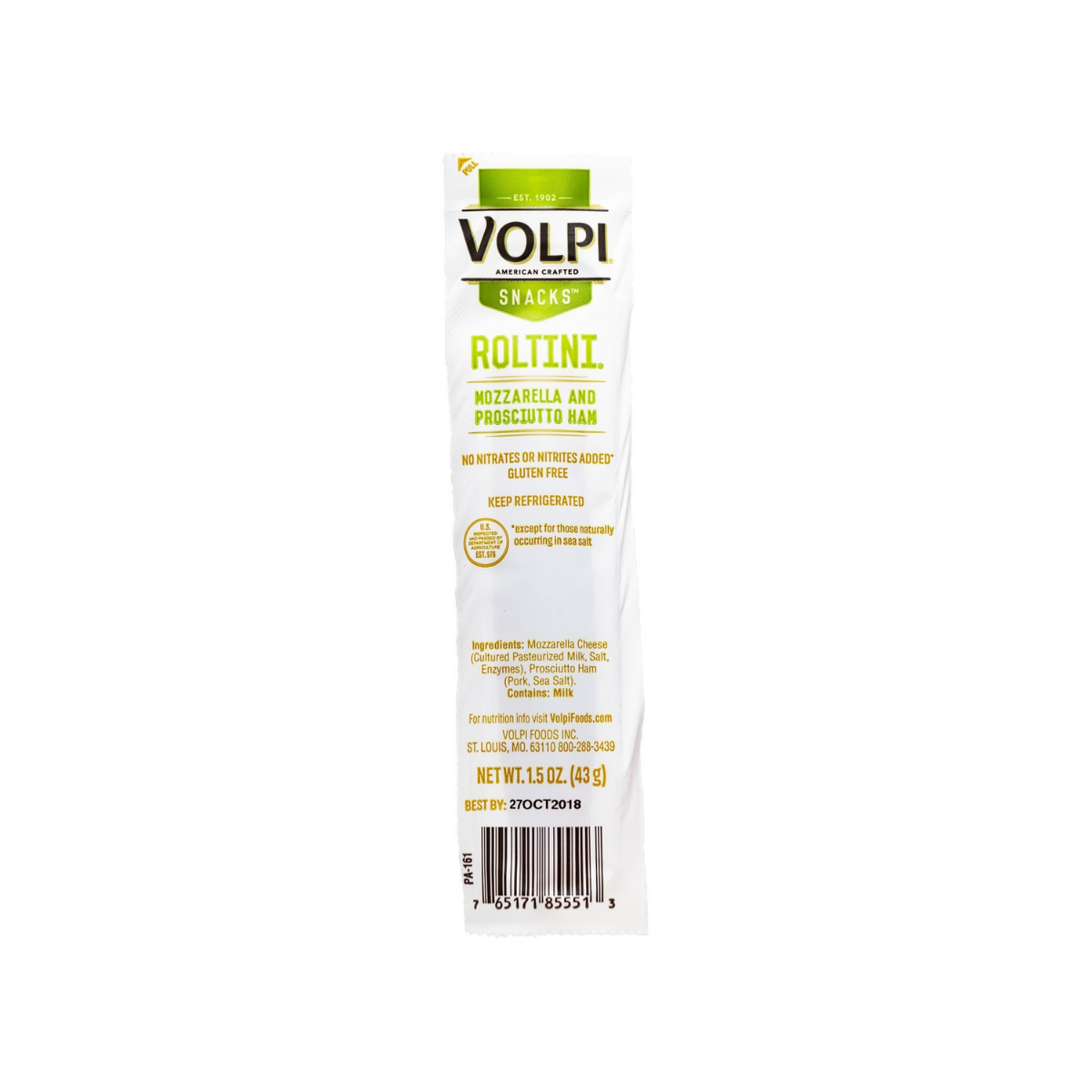 Volpi Roltini Mozzarella And Prosciutto Snack 1.5oz