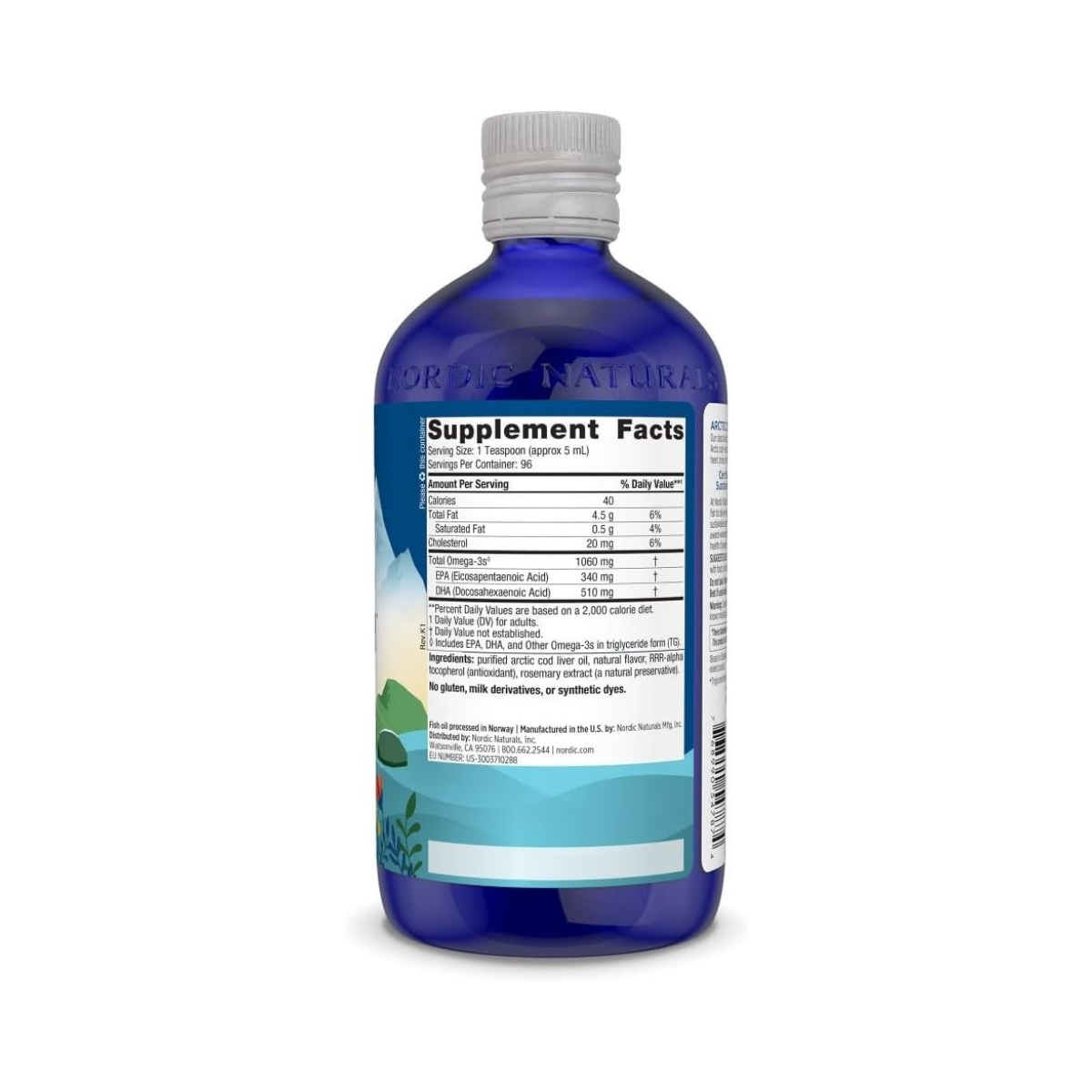 Nordic Cod Liver Oil Arctic Fresa 8oz