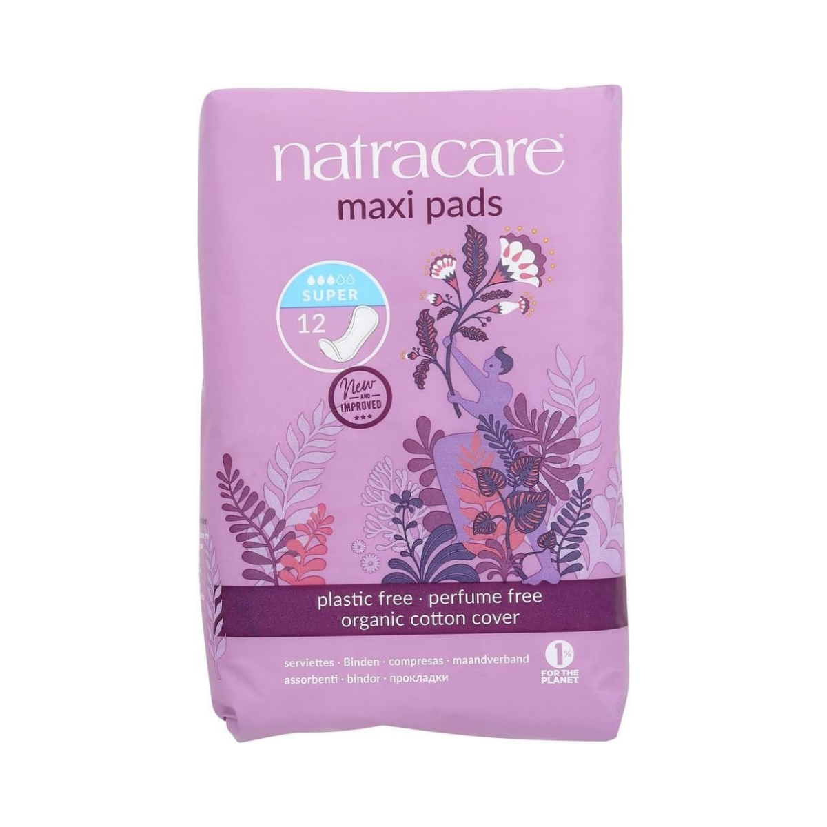 Natracare Organic Cotton Maxi Pads Super 12c