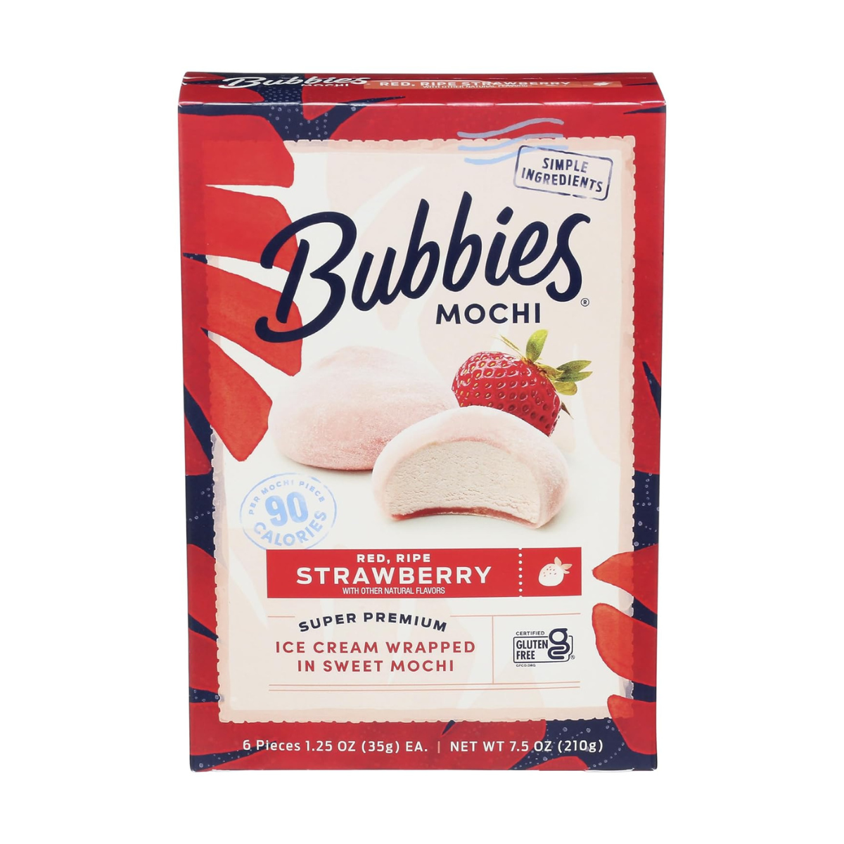 Bubbies Hawaii Strawberry Mochi Ice Cream 7.5oz