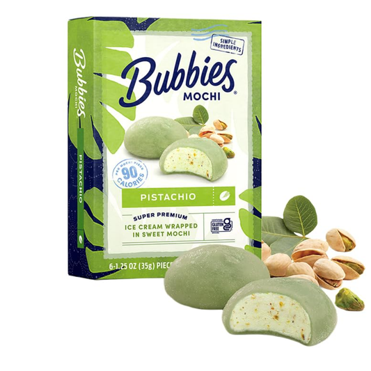 Bubbies Mochi Ice Cream Pistachio GF 7.5oz
