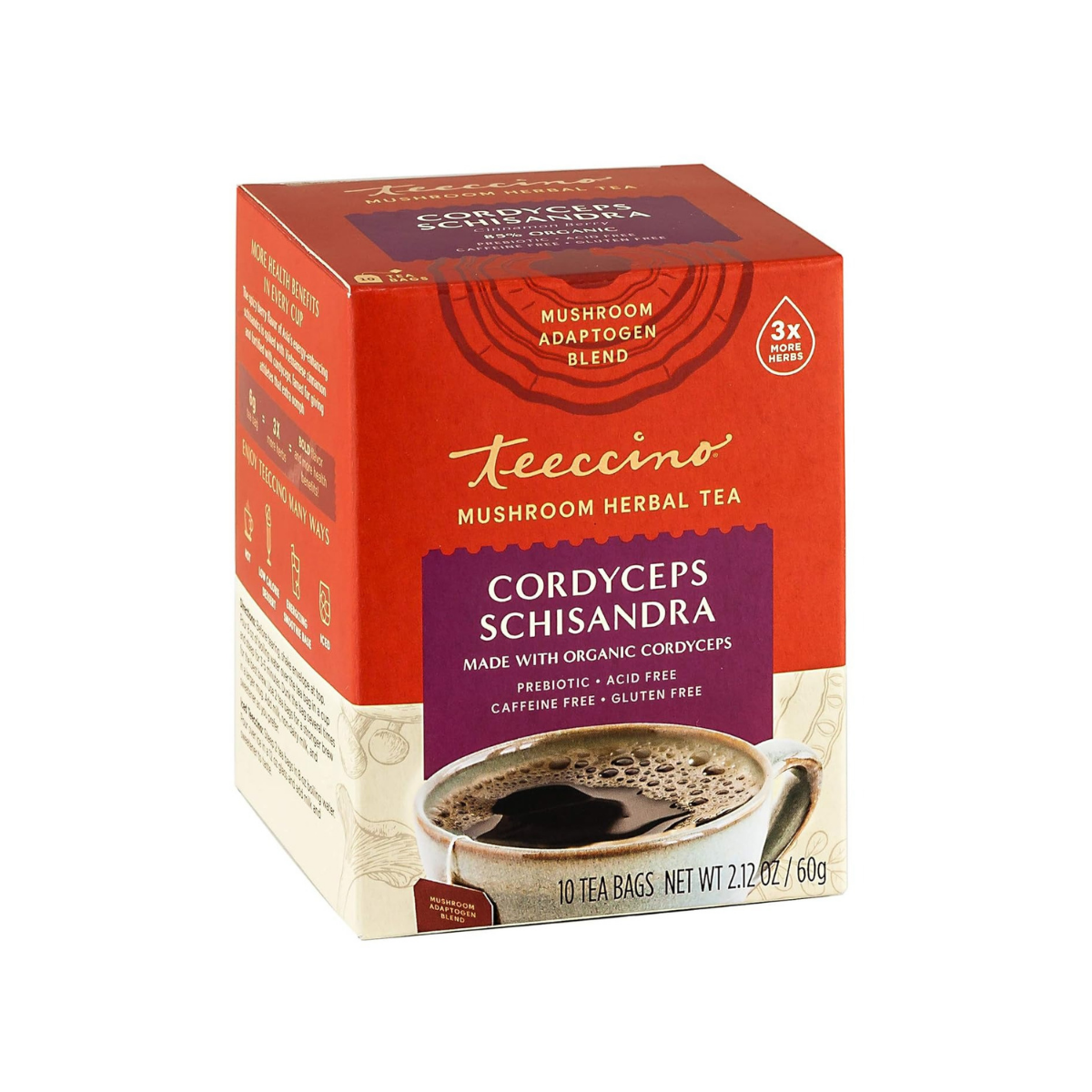 Teeccino Cordyceps Schisandra Mushroom Adaptogen 10c