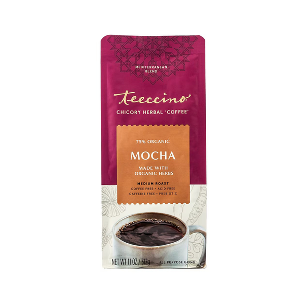 【Moco 】MEDI LLICA WHT NS TEE Teeccino Chicory Herbal Coffee Alternative Mediterranean Blend