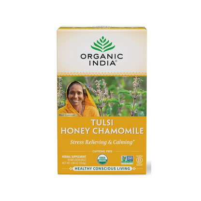 Organic India Tea Tulsi Chamomile Honey 18c