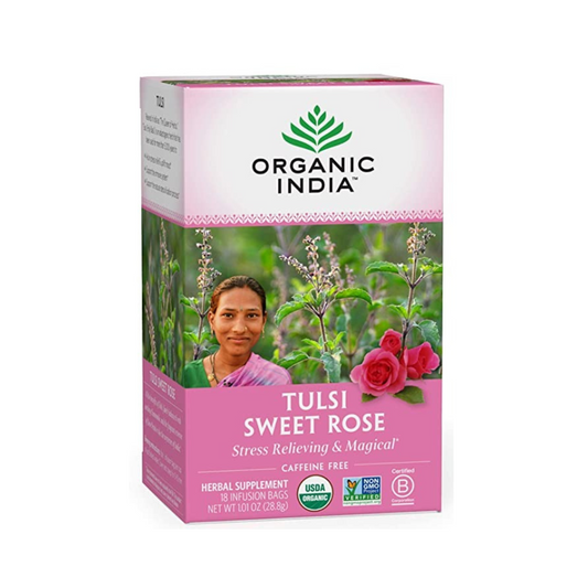 Organic India Tulsi Sweet Rose Tea 18 c