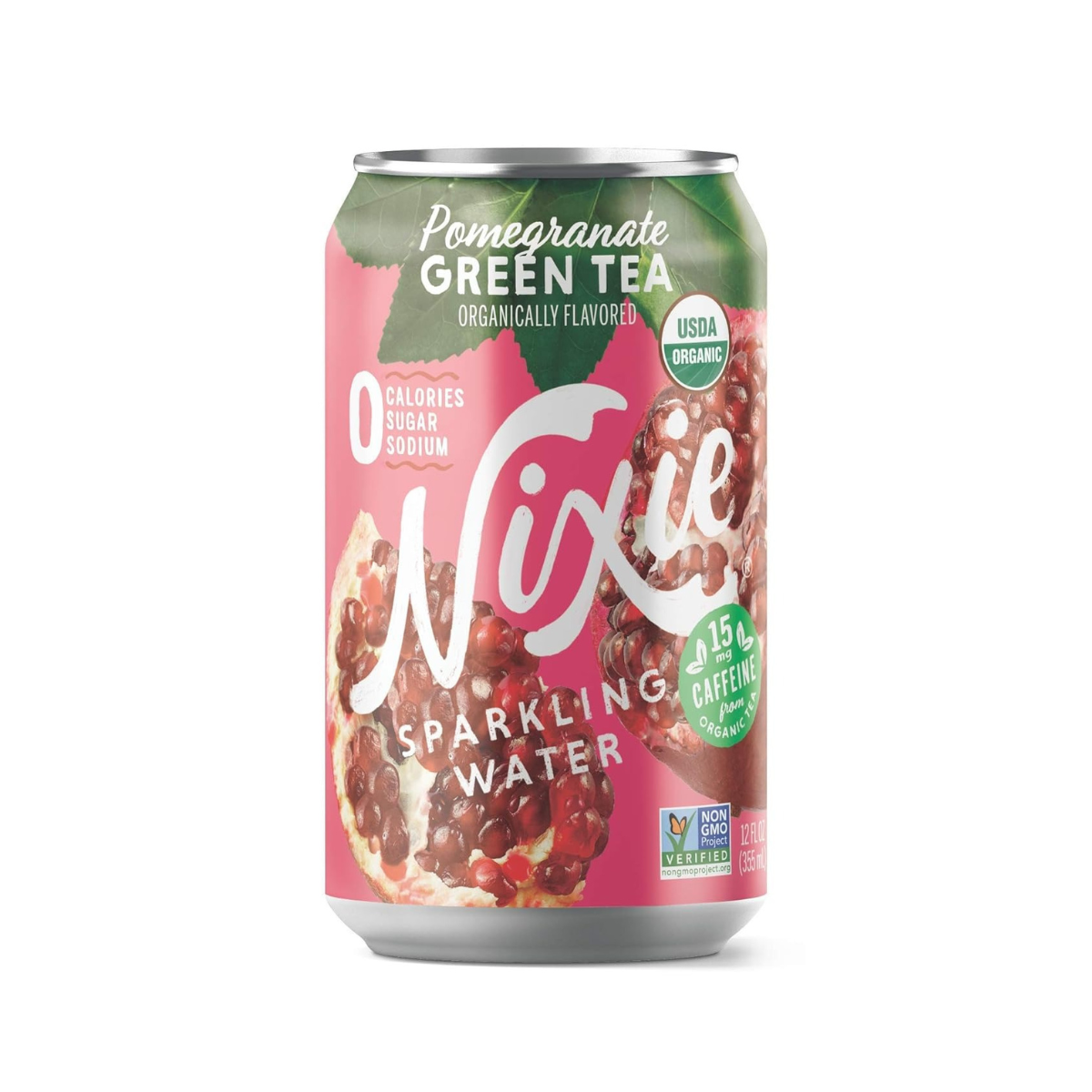 Nixie Organic Sparkling Water Pomegranate Green Tea 12oz