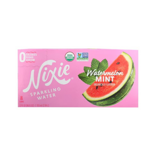 Nixie Sparkling Water Organic Sparkling Water Watermelon Mint 8c