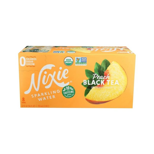 Nixie Organic Sparkling Water Peach Black Tea 8c