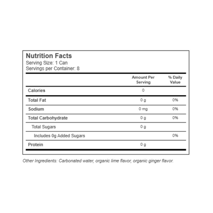Nixie Water Sparkling Lime Ginger OG 8c