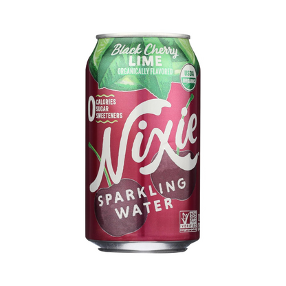 Nixie Organic Black Cherry Lime Sparkling Water 12oz