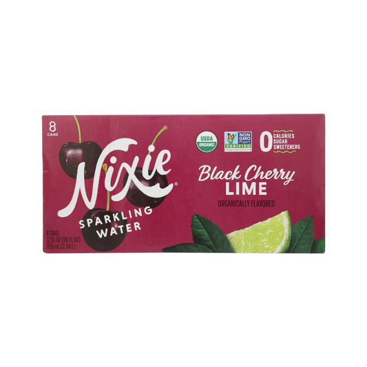 Nixie Organic Sparkling Water Black Cherry Lime 8c