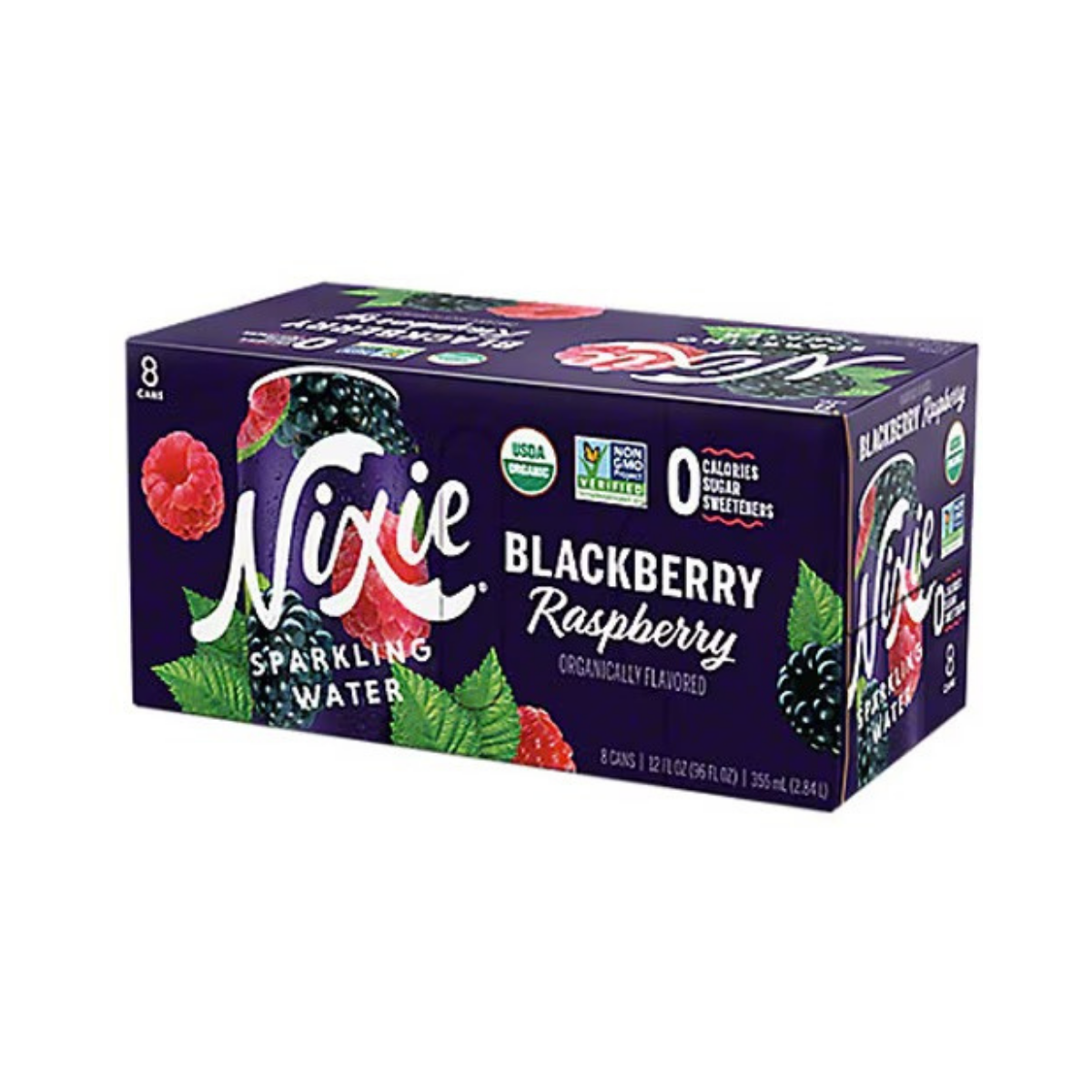 Nixie Organic Sparkling Water Blackberry Raspberry 8c
