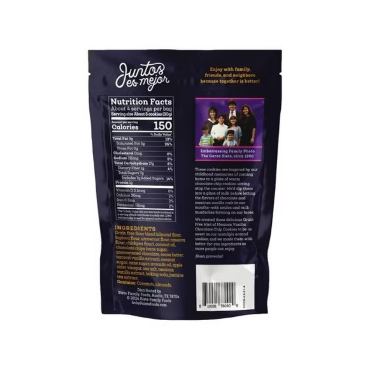 Siete Mexican Chocolate Cookie 4.5oz
