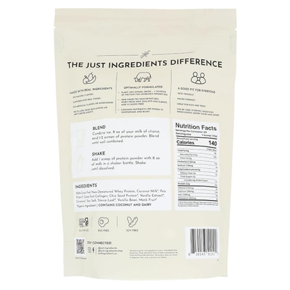 Just Ingredients Vanilla Bean Protein Powder 23.38oz