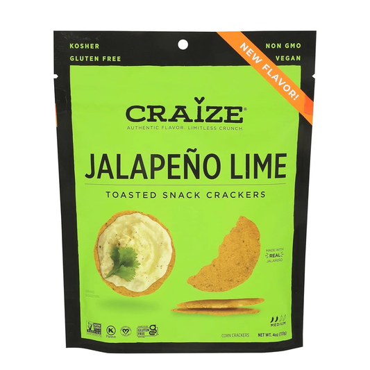 Craize Medium Jalapeno Lime Toasted Snack Crackers 4oz