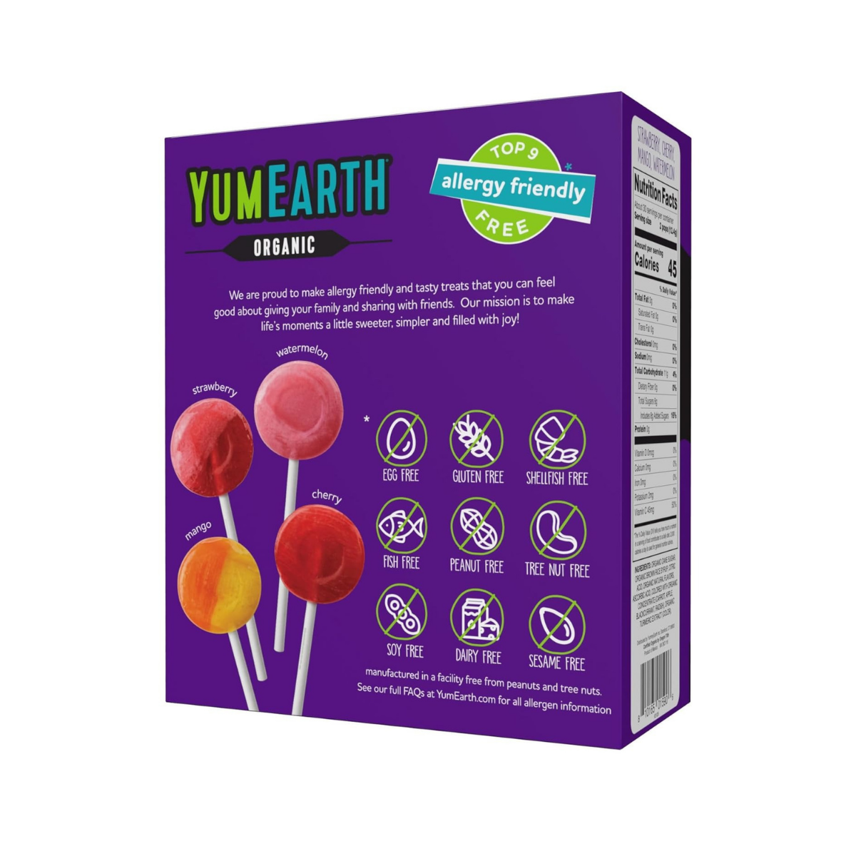 YumEarth Halloween Fruit Lollipops 60c