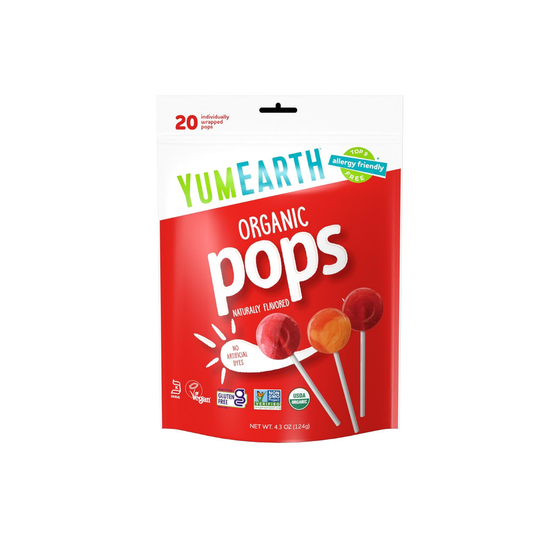 YUM EARTH Candy Lollipop Fruits 124g