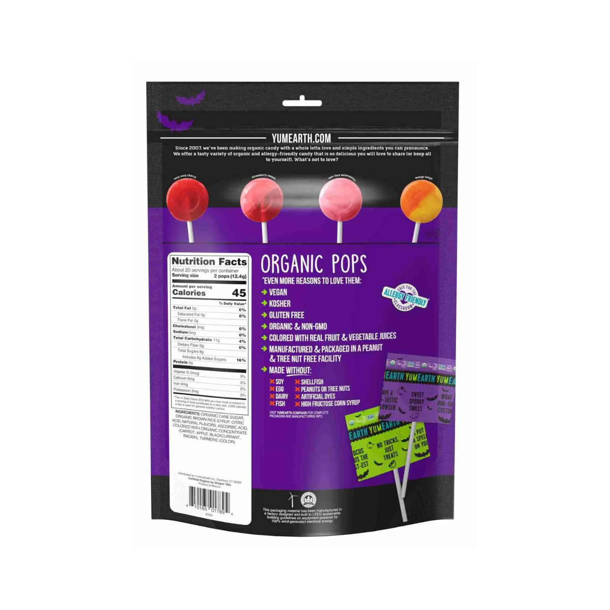 YumEarth Halloween Lollipops Organic