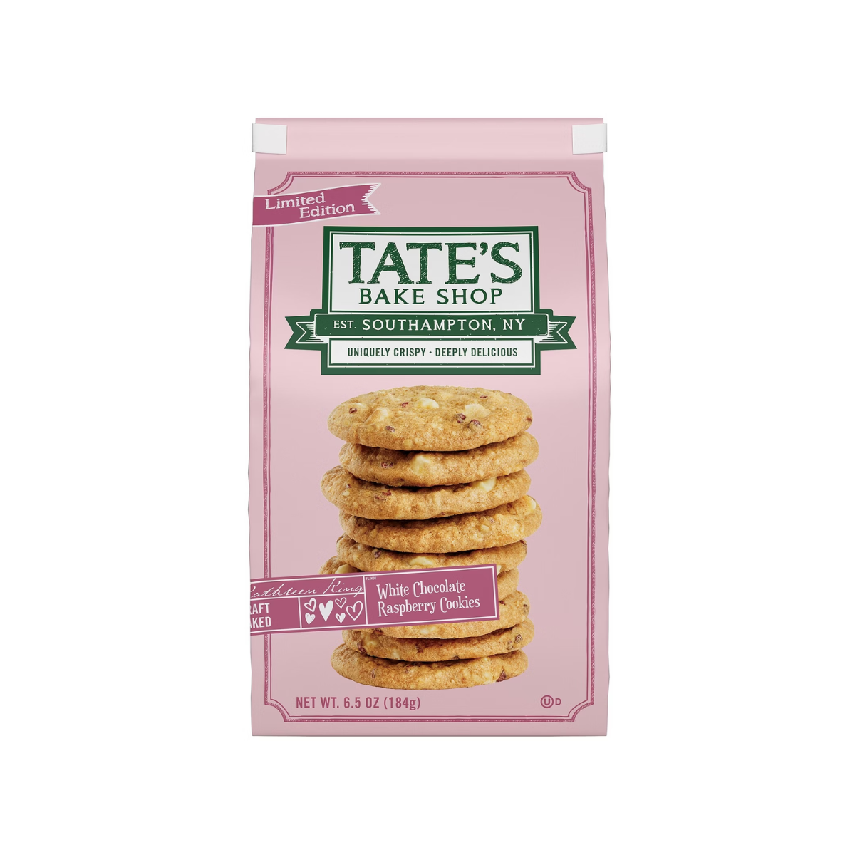 Tate's Bake Shop White Chocolate Raspberry Cookies 6.5oz
