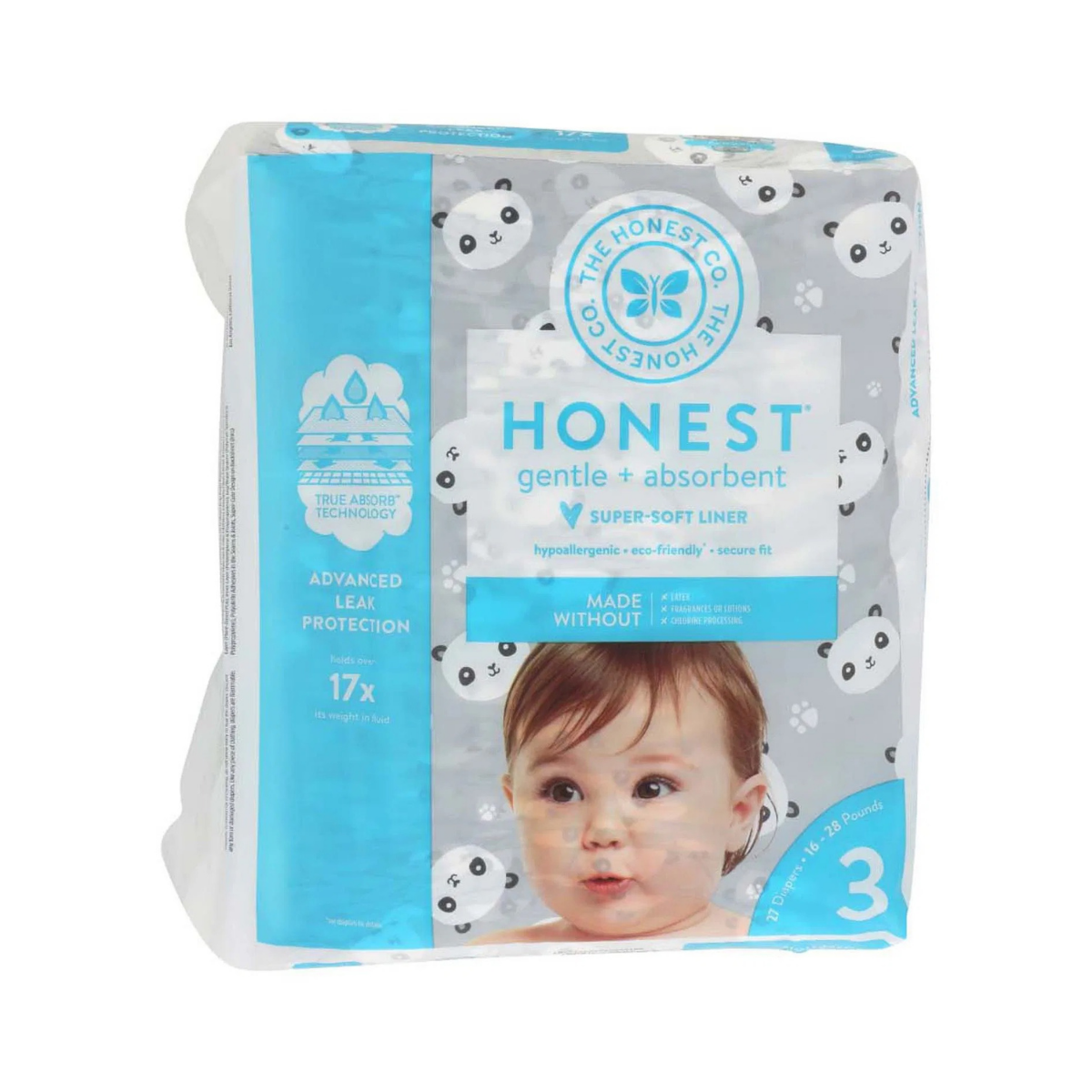 The Honest Company Diapers Pandas Size 3 27c