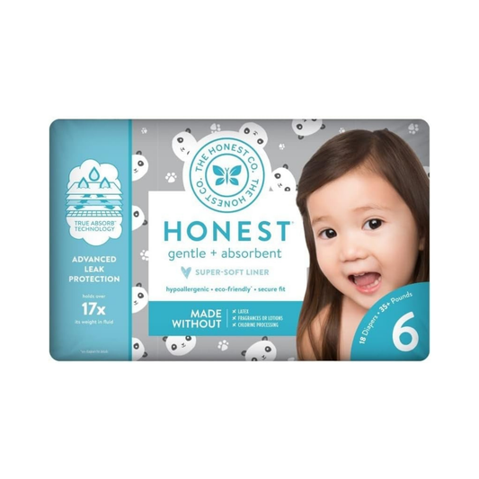 The Honest Company Diapers Pandas Size 6 18c