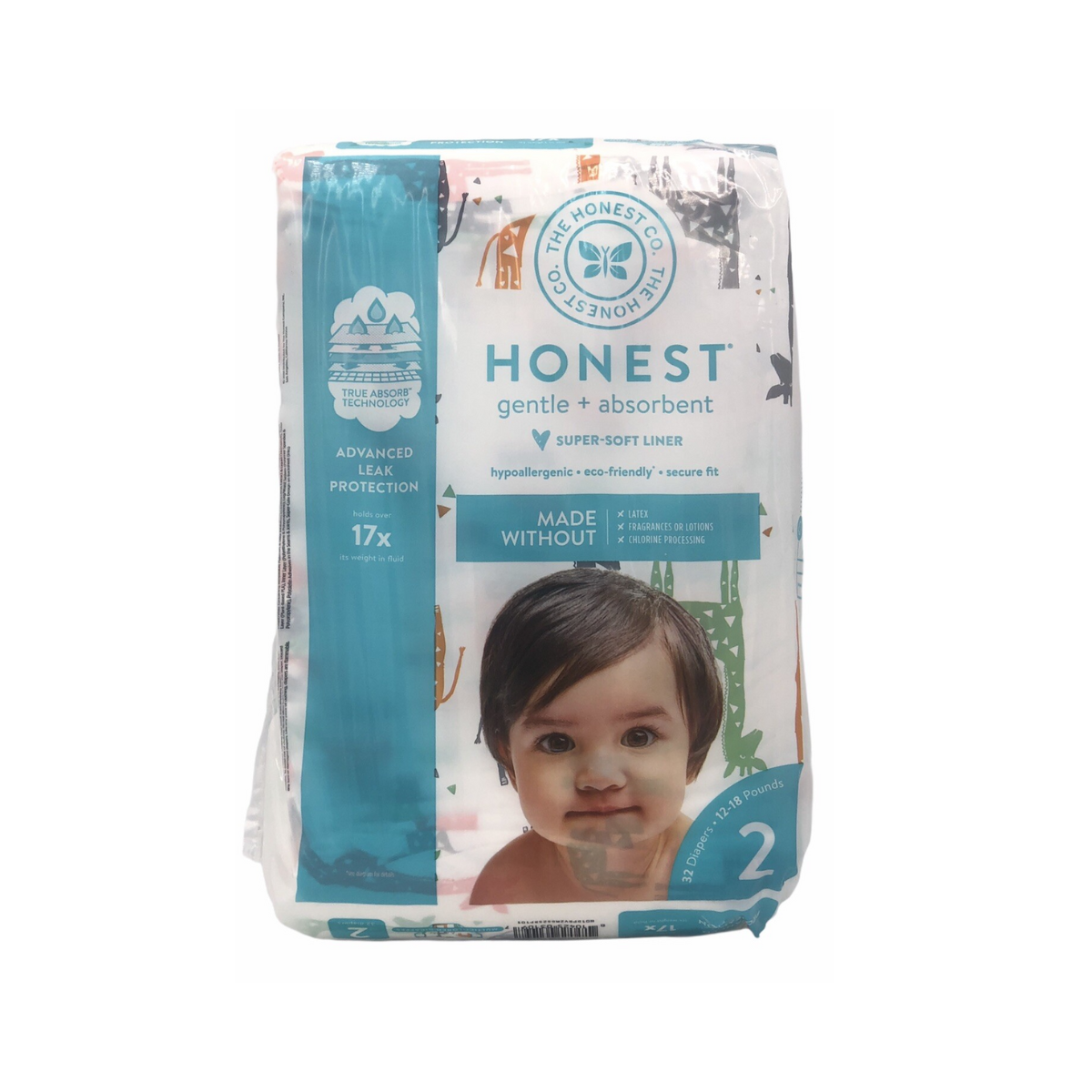 Honest Disposable Diapers Size 2 32c