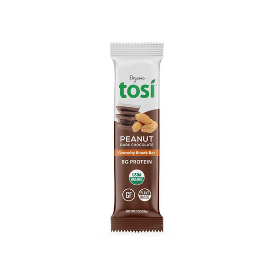 Tosi Peanut Dark Chocolate Crunchy Snack Bar 1oz