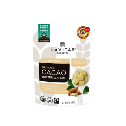 Navitas Organics Cacao Butter Wafers Organic 8oz