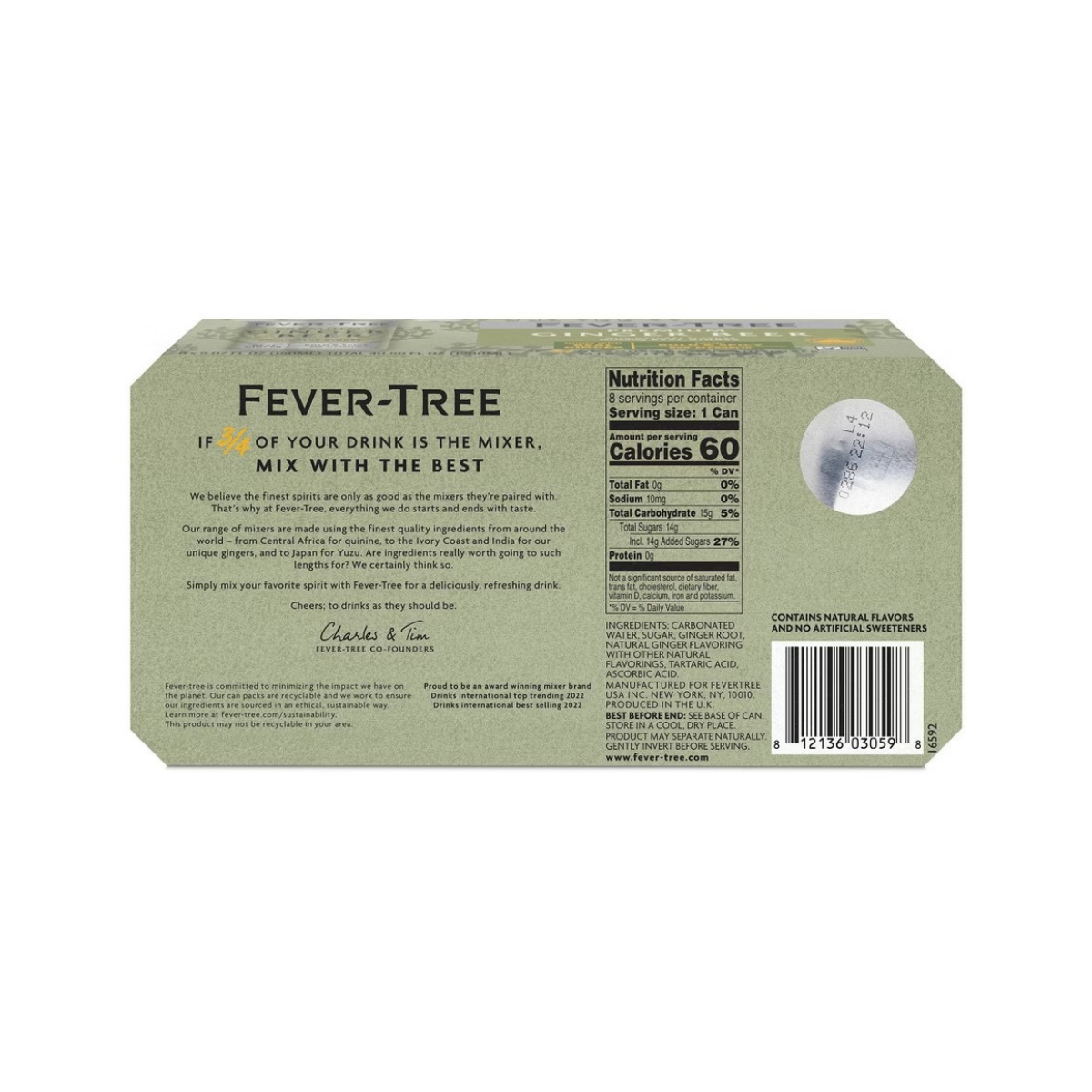 Fever-Tree Ginger Beer Bold & Spicy 8c