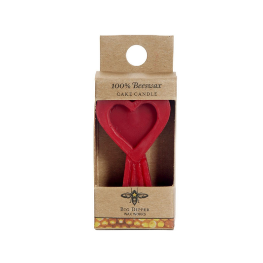 Big Dipper Beeswax birthday candle heart